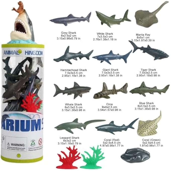 15PCS OCEAN SEA MARINE ANIMAL FIGURES MODEL, SHARK TOY ANIMALS, MINI OCEAN ANIMAL FIGURINES, REALISTIC SHARKS WHALES FIGURINES SET, BATH TOYS CAKE TOPPERS SEA ANIMALS FOR KIDS TODDLERS GIFT - Image 2